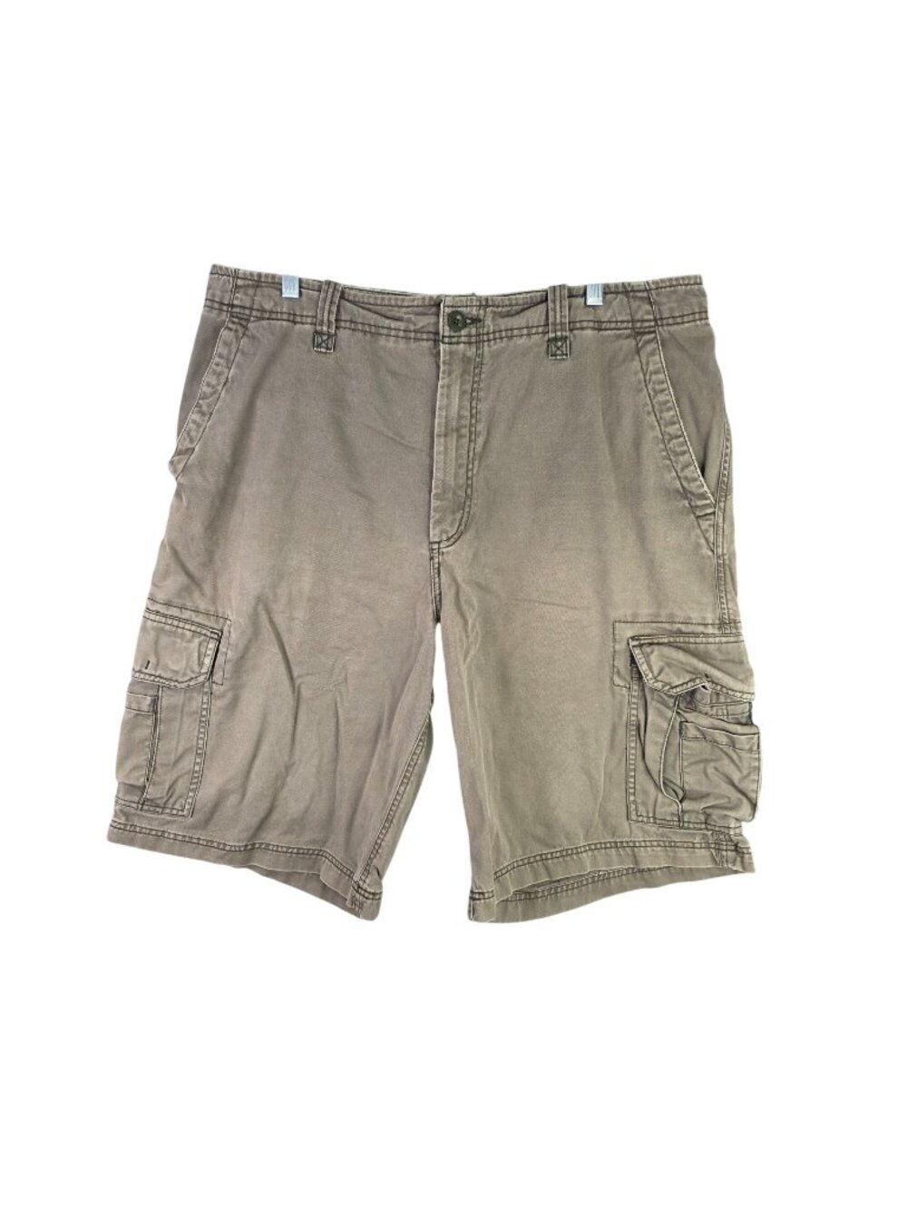 Mens Old Navy Khaki Brown Cargo Shorts 100% Cotton Casual Wear 13" Inseam 36